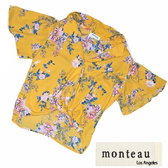 Floral Front Tie Blouse in S - Picture 1 of 4